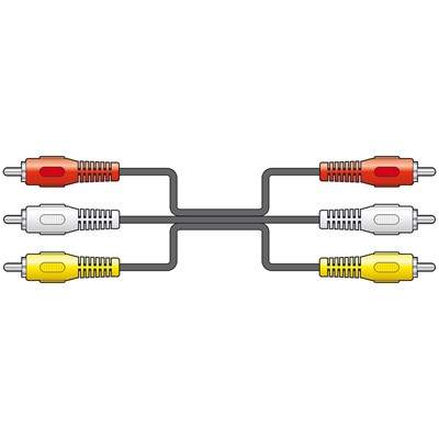 AV:Link 3 x RCA plugs to 3 x RCA plugs lead 1.2m 112071