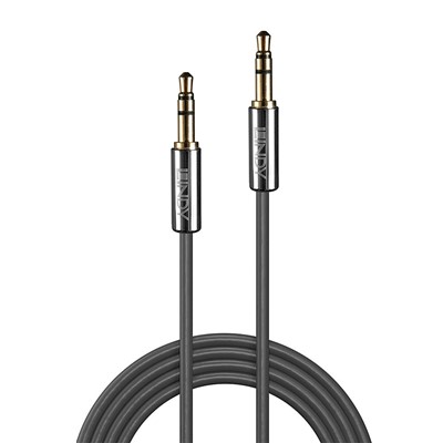 Lindy 35320 0.5m 3.5mm Audio Cable, Cromo Line