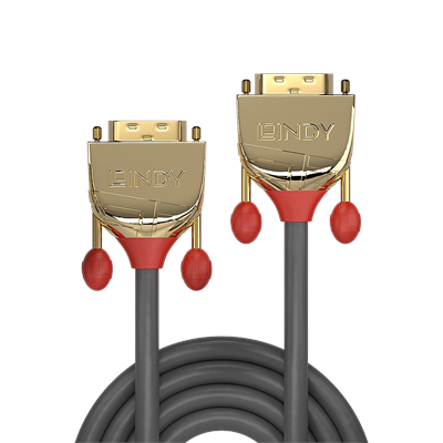 Lindy 36200 0.5m DVI-D Dual Link Cable, Gold Line