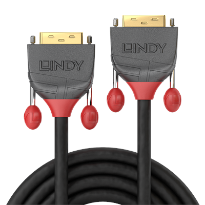 Lindy 36242 20m DVI-D SLD Single Link Cable, Anthra Line