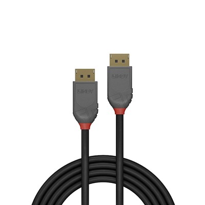 Lindy 36480 0.5m DisplayPort 1.4 Cable, Anthra Line