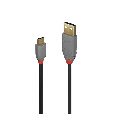 Lindy 1m USB 2.0  Type A to C Cable, Anthra Line 36886