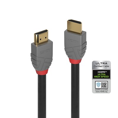 Lindy 1m Ultra High Speed HDMI Cable, Anthra Line 36952