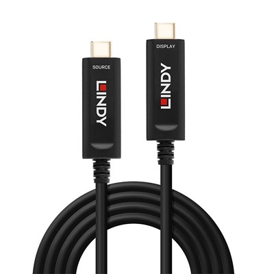 Lindy 38505 30m Fibre Optic Hybrid USB Type C Cable, Audio / Video Only