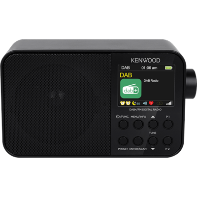 Kenwood CRM30DABB - Black Portable FM Bluetooth