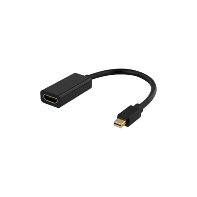 DELTACO HDMI - miniDisplayPort adapter, 4K UHD 60Hz, 0.2m, black DPHDMI45R
