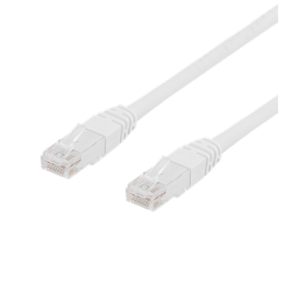 DELTACO TP610VR Cat6 Network cable, 10m, white